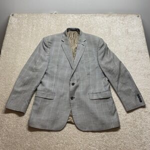 Lauren Ralph Lauren Blazer Mens 44R Plaid Silk Wool‎ Sport Coat Jacket Classic